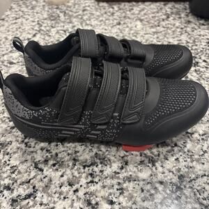 NEW, without Tags, Sport Black Unisex Indoor Cycling Shoes. Size 38
